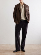 De Petrillo - Posillipo Wool and Cashmere-Blend Herringbone Blazer - Brown