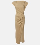 Isabel Marant Nadela gathered cotton jersey midi dress