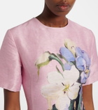Leo Lin Caroline floral linen-blend midi dress