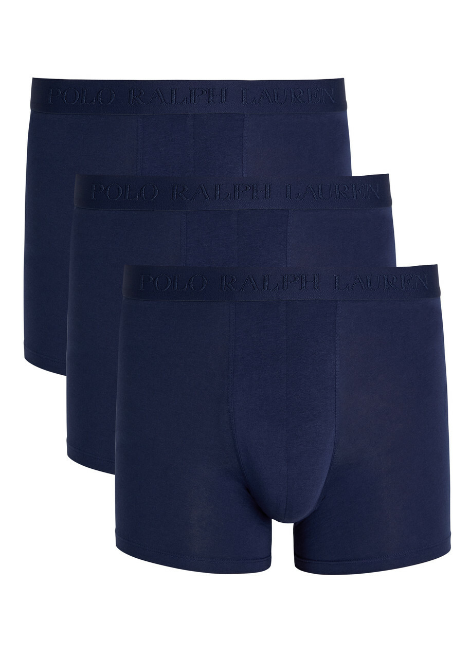 Polo Ralph Lauren Stretch-cotton Trunks set of Three Navy