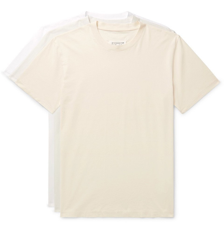 Photo: Maison Margiela - Three-Pack Cotton-Jersey T-Shirts - White