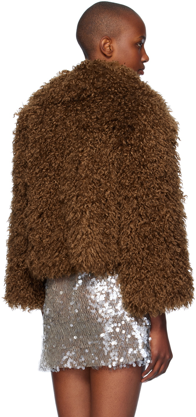 ANNA SUI イタリア製 ベルベットジャケット 茶 L ANNA SUI イタリア製