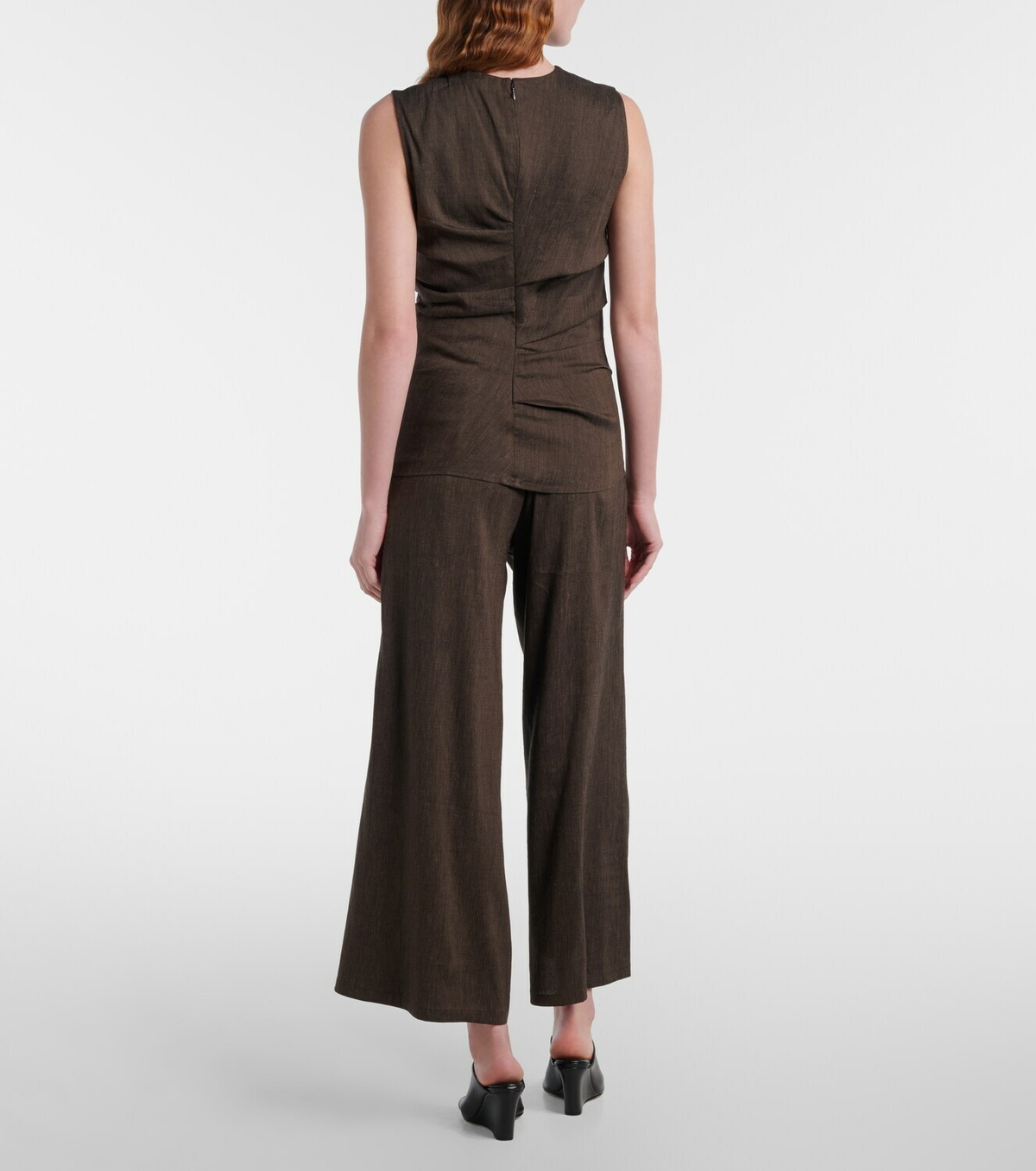 Proenza Schouler Calla linen-blend wide-leg pants