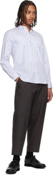 Comme des Garçons Homme Deux Navy & White Striped Shirt
