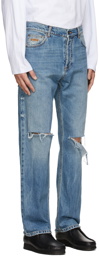 MSGM Blue Contrast Jeans