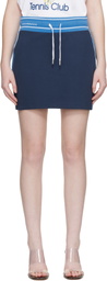 Casablanca Navy Punto Miniskirt