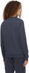 Sunspel Navy Crewneck Sweatshirt