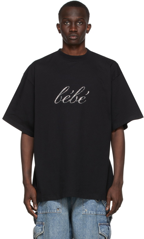 Photo: Balenciaga Black 'Bébé' Worn-Out T-Shirt