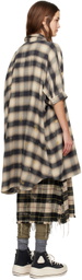 R13 SSENSE Exclusive Black & Beige Minidress