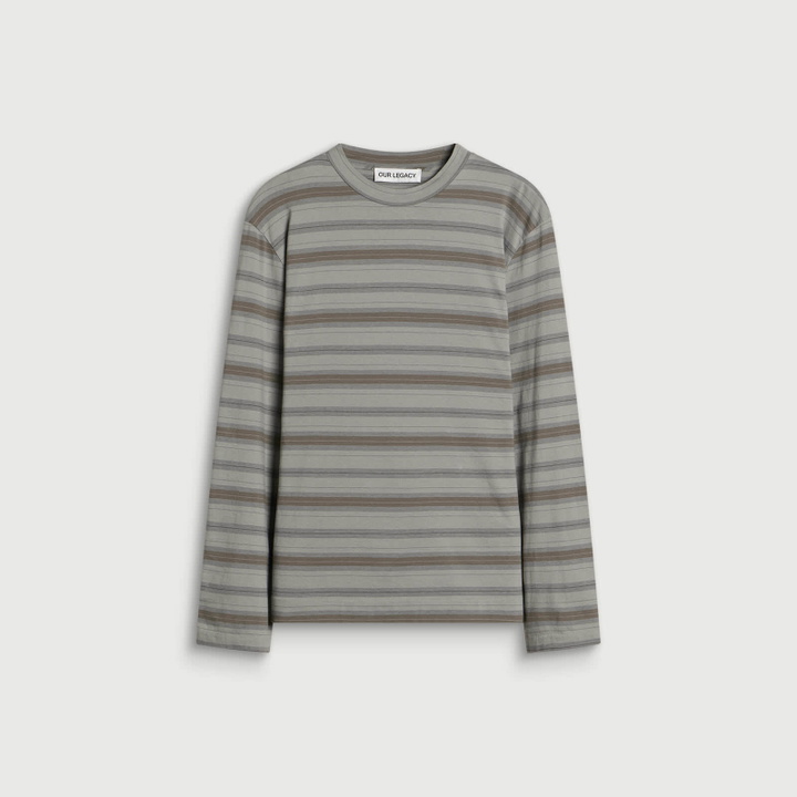 Photo: Our Legacy Men's Stripe Box Long Sleeve Top in Specture