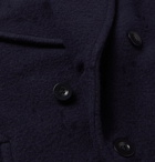 Mr P. - Double-Breasted Virgin Wool and Cashmere-Blend Bouclé Peacoat - Men - Navy