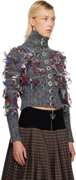 Chopova Lowena Gray Washed Up Cardigan