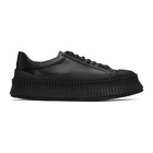 Jil Sander Black Leather Platform Sneakers