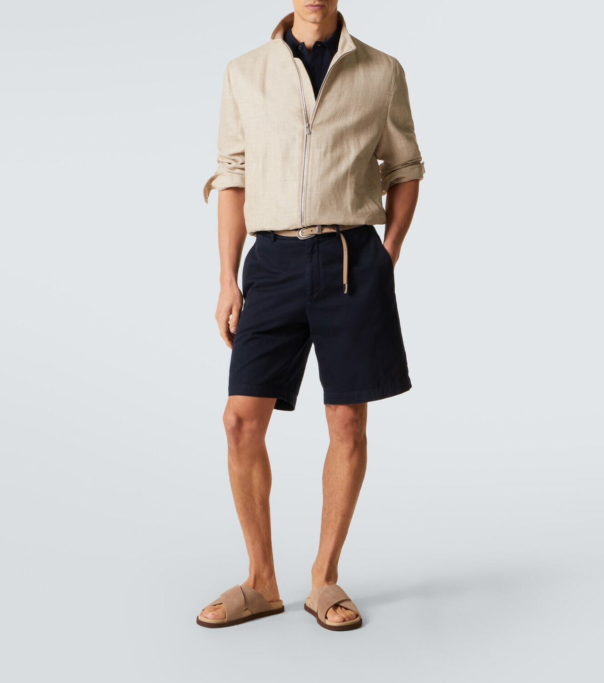Brunello Cucinelli Suede slides