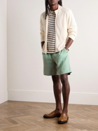 De Bonne Facture - Easy Straight-Leg Linen Drawstring Shorts - Green