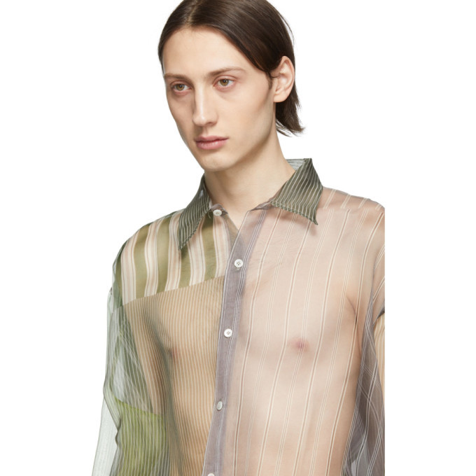 CMMN SWDN Grey Organza Cecil Strike Off Shirt CMMN SWDN