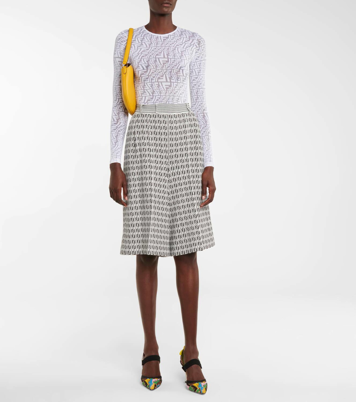 Fendi Vertigo tulle bodysuit