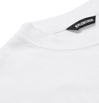 BALENCIAGA - Oversized Printed Cotton-Jersey T-Shirt - White