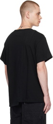 Yohji Yamamoto Black Asymmetric T-Shirt