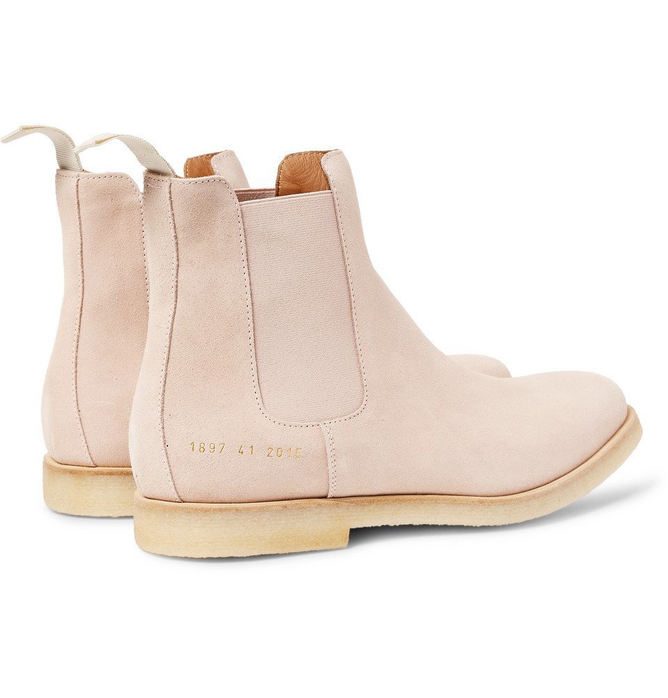 Common - Suede Chelsea Boots - - Pink Common Projects