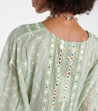 Juliet Dunn Embellished cotton kaftan