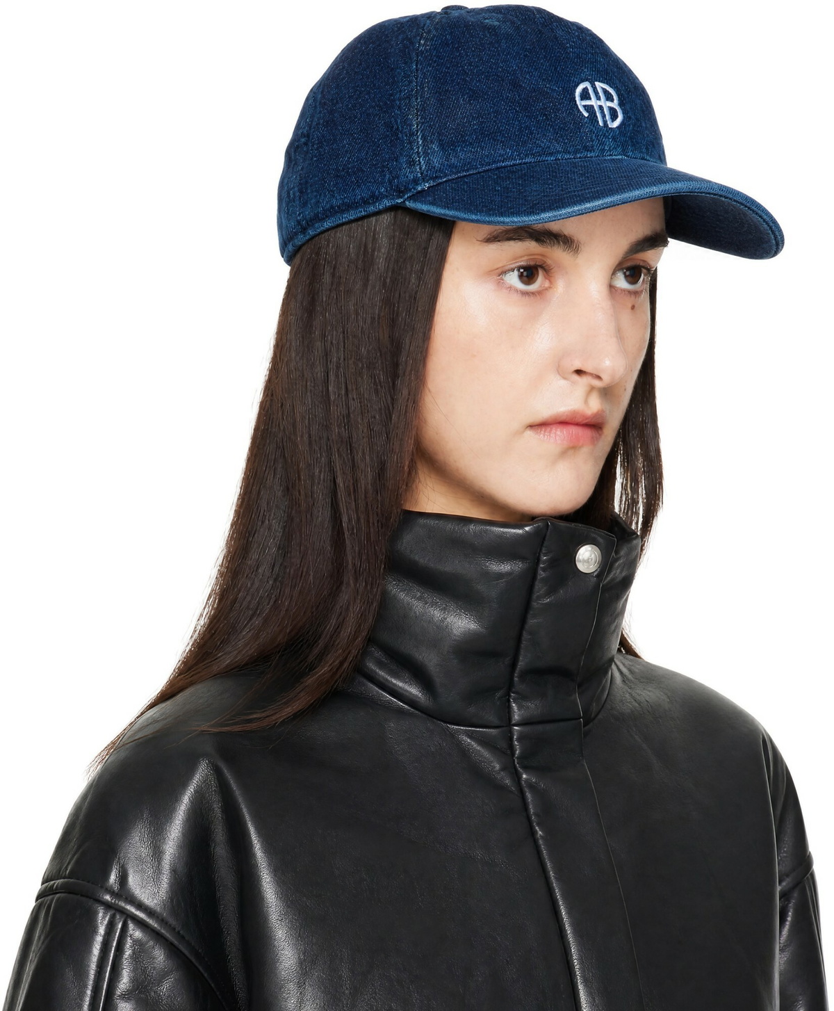 ANINE BING Blue Jeremy 'AB' Baseball Cap