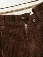 Human Made - Wide-Leg Pleated Cotton-Corduroy Trousers - Brown