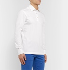 Kiton - Slim-Fit Cotton-Jersey Polo Shirt - White