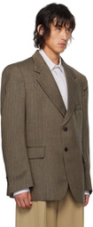 Hed Mayner Brown Herringbone Blazer