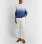 Altea - Dégradé Cotton and Linen-Blend Sweater - Blue