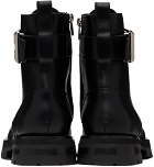 Balmain Black Charlie Leather Ranger Boots