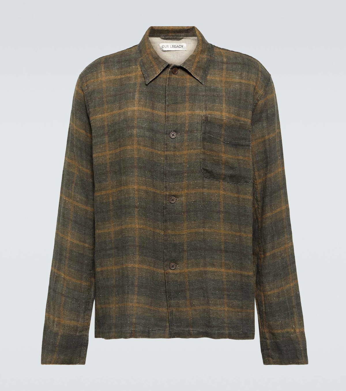 Our Legacy Box checked linen shirt Our Legacy