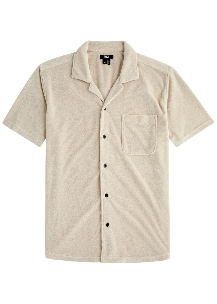 Paige Colvin Cotton-blend Terry Shirt Cream