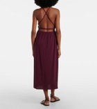Eres Ines halterneck jersey midi dress