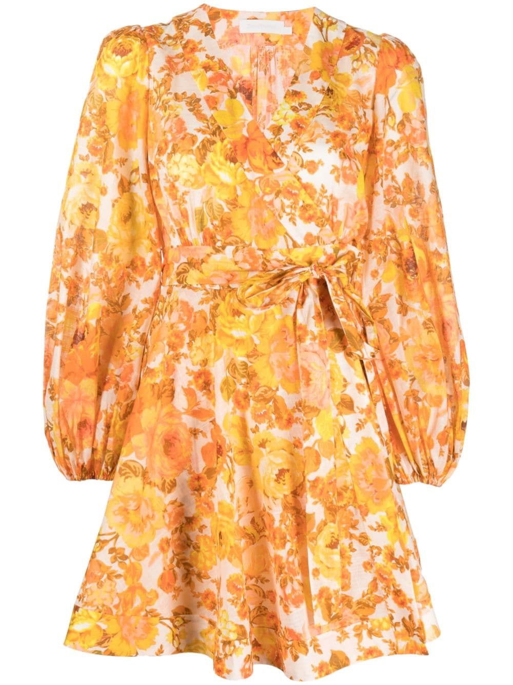 ZIMMERMANN - Floral Print Cotton Mini Dress Zimmermann