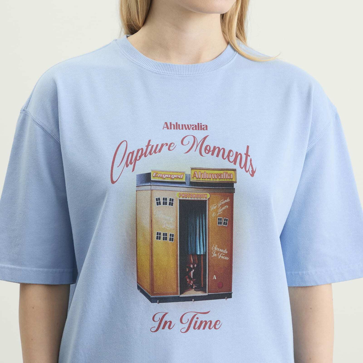 Ahluwalia Women's Capture Moments In Time T-Shirt in Blue