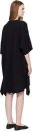 MM6 Maison Margiela Black Cotton Jersey Midi Dress