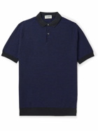 John Smedley - Slim-Fit Wool Polo Shirt - Blue