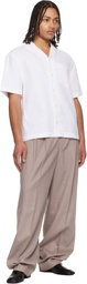 Hugo White Oversized-Fit Structured Cotton Shirt