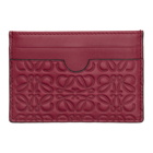 Loewe Red Plain Card Holder