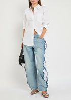 Alexanderwang.t Zip-embellished Barrel-leg Jeans Blue