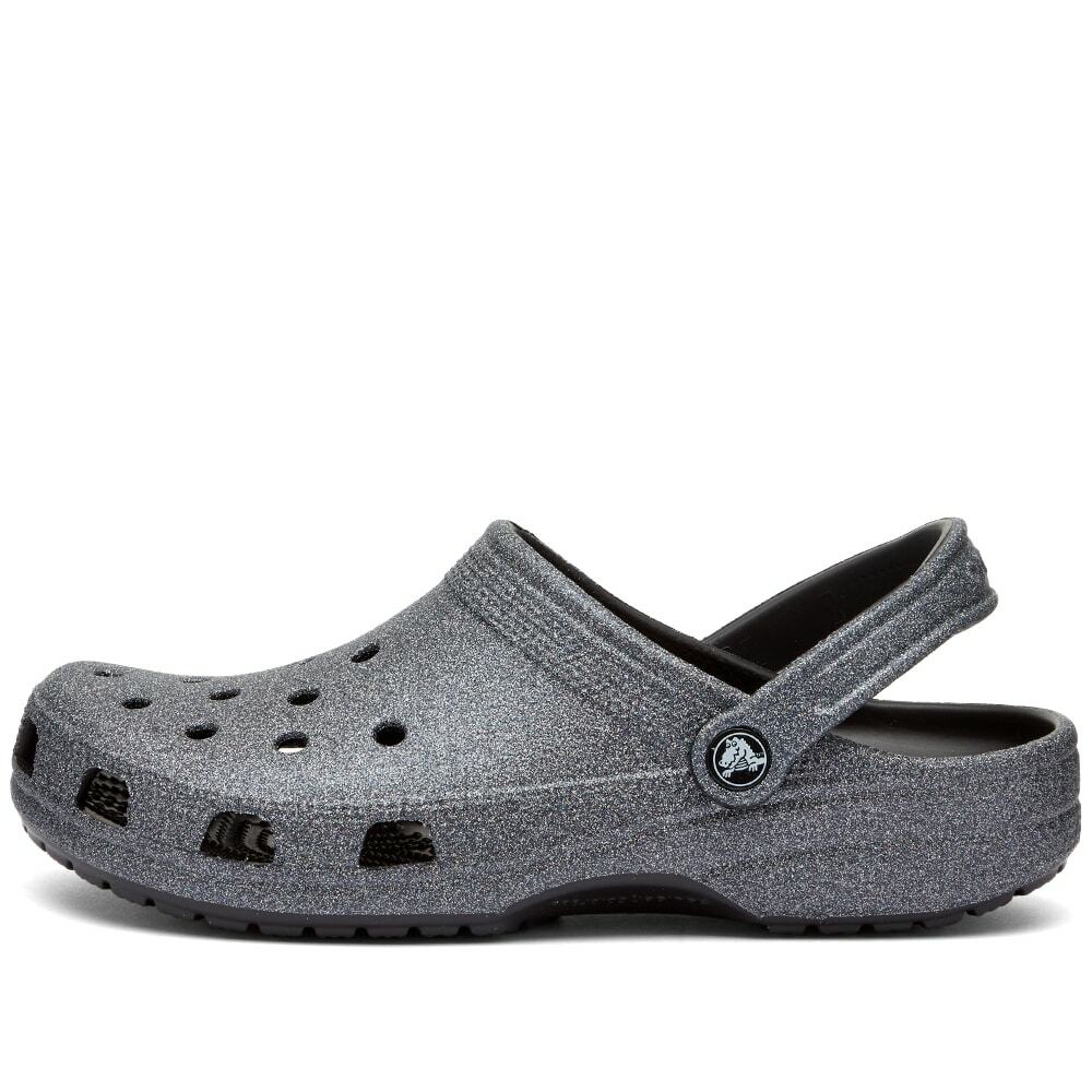 Crocs Women's Classic Glitter II Clog in Black Crocs