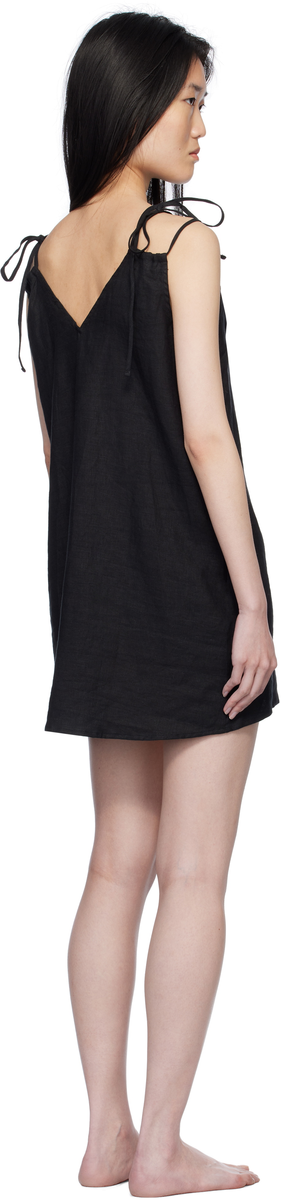 Deiji Studios Black Looped Minidress
