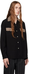 WACKO MARIA Black Leopard Shirt
