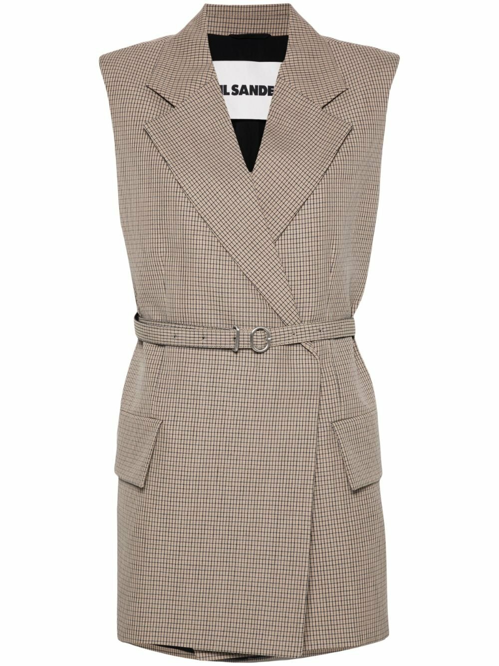 Jil Sander Check Wool Waistcoat Jil Sander