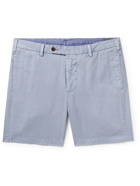 Sid Mashburn - Slim-Fit Garment-Dyed Cotton-Twill Shorts - Blue
