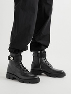 Givenchy - Buckled Full-Grain Leather Boots - Black