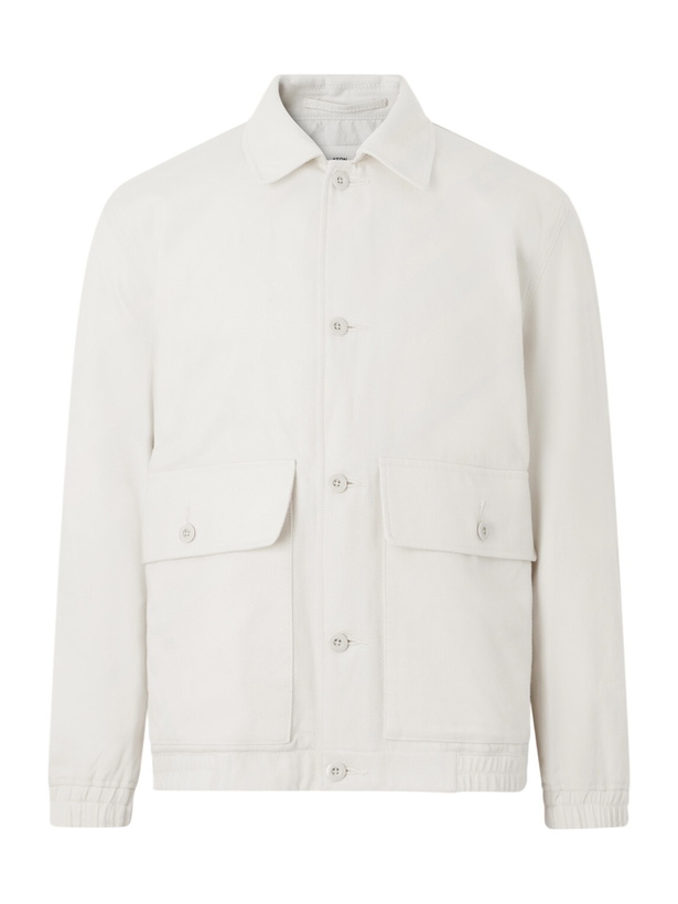 Photo: ATON - Wool And Cotton-Blend Twill Jacket - Neutrals