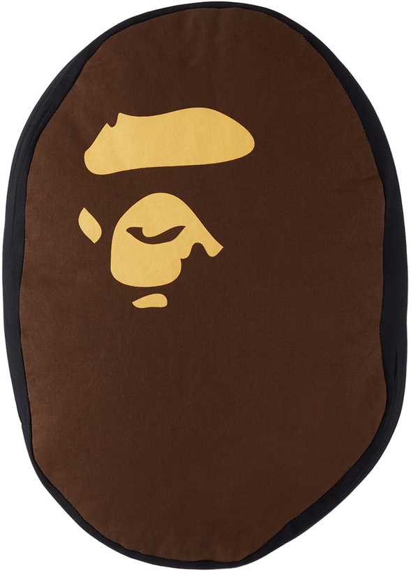 Photo: BAPE Brown & Black Ape Head Cushion