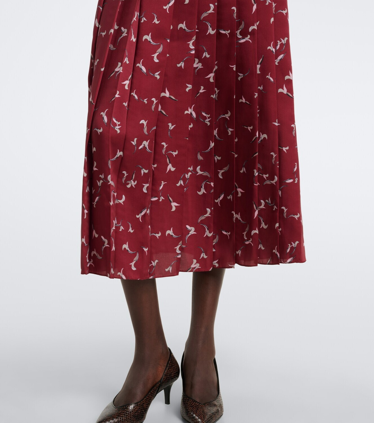 Altuzarra Monti printed pleated midi skirt